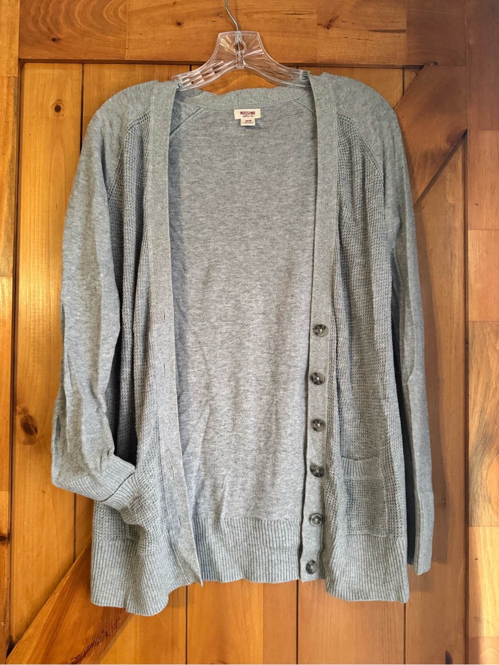 Mossimo Supply Co. Light Gray Button-Front Cardigan